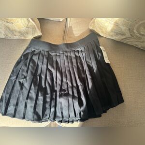 Abercrombie Kids Black Pleated Skater Skort